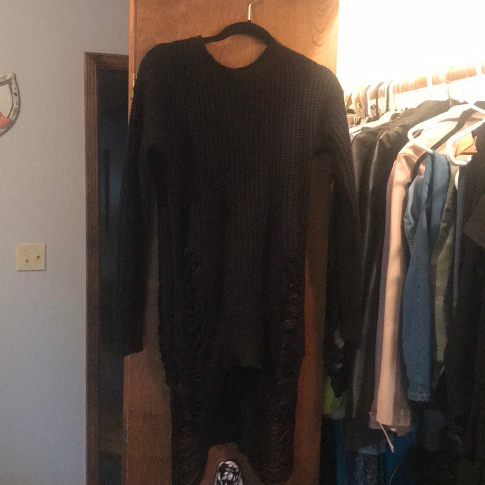 Distressed sweater